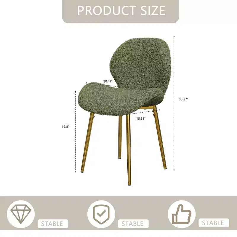 Modern Dining Chair with Metal Legs