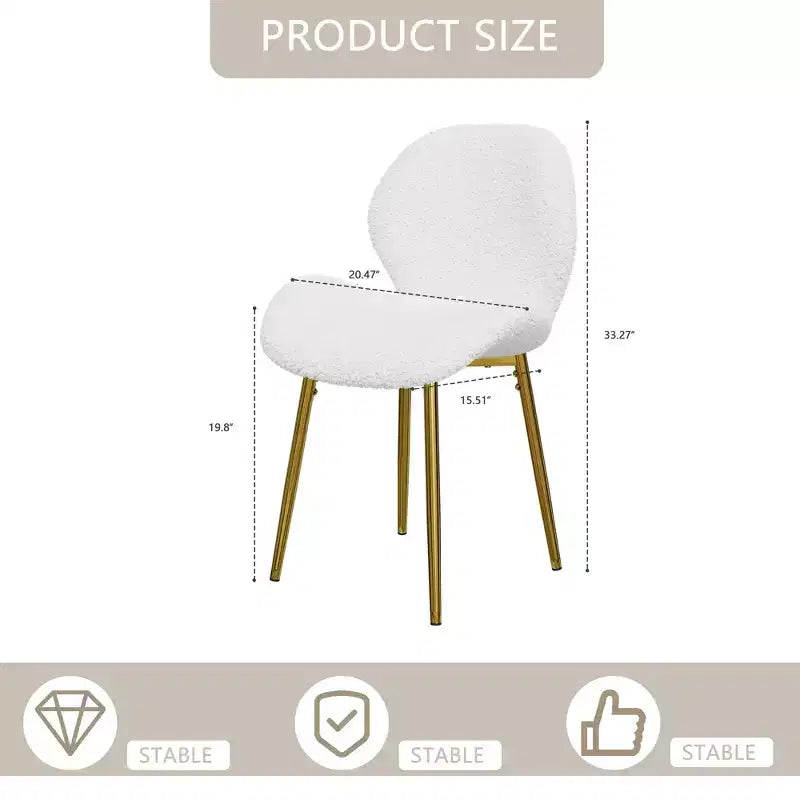 Modern Dining Chair with Metal Legs