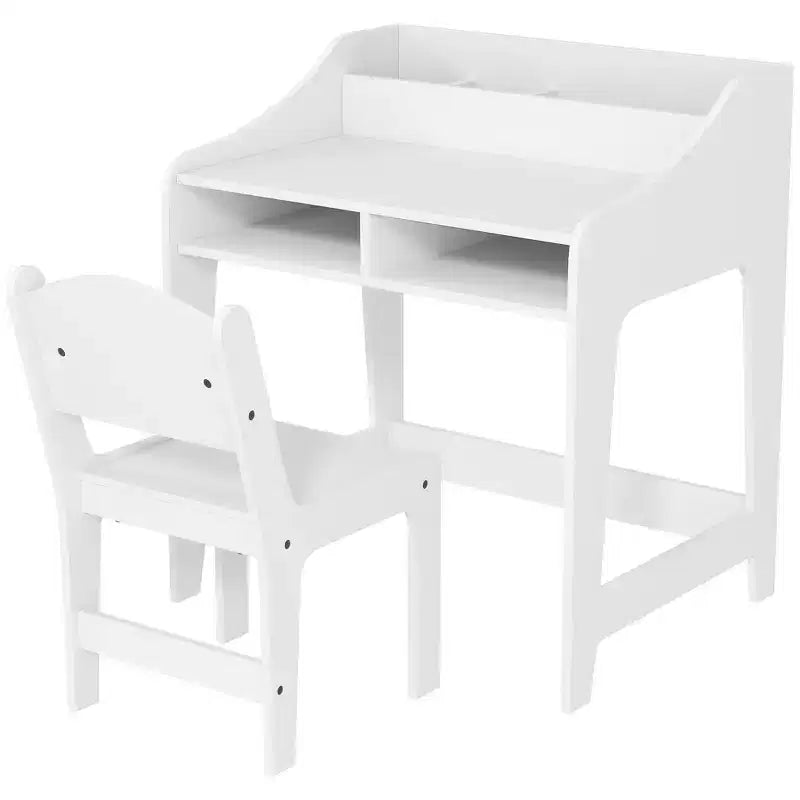 Kids Study Desk with Storage Shelves, Children Writing Table for Bedroom & Study Room, 3-9 Years Old