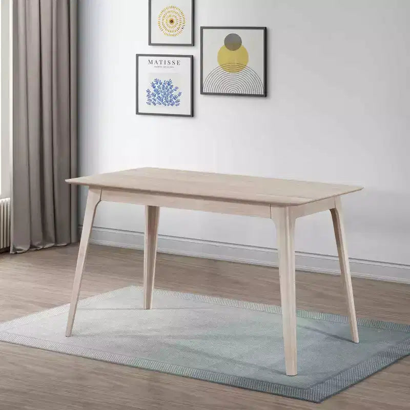 Wood Counter Dining Table in White Ash