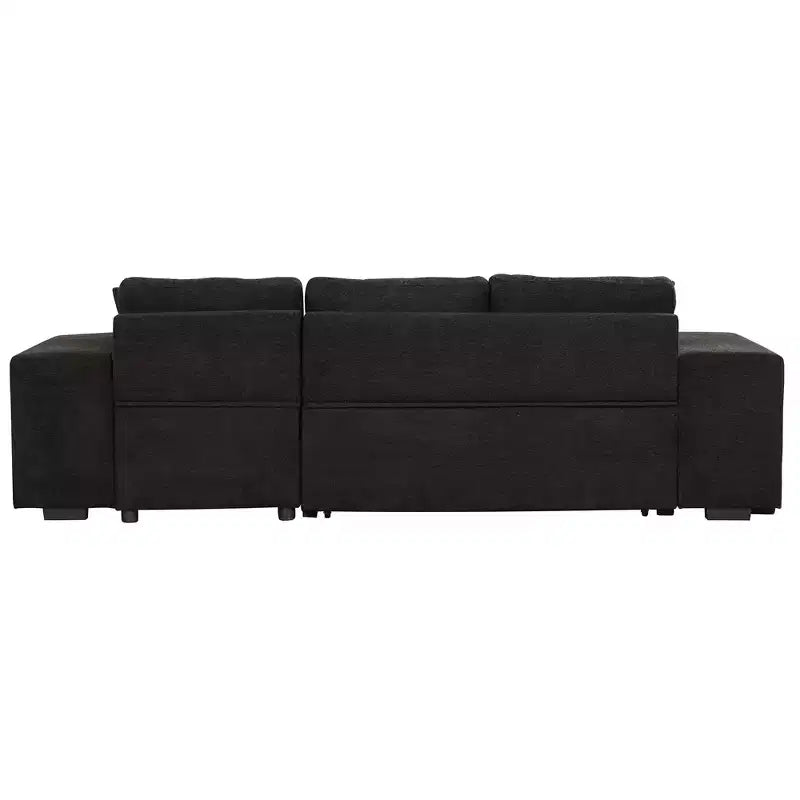 Convertible Sleeper Sofa with Storage Chaise for Living Room