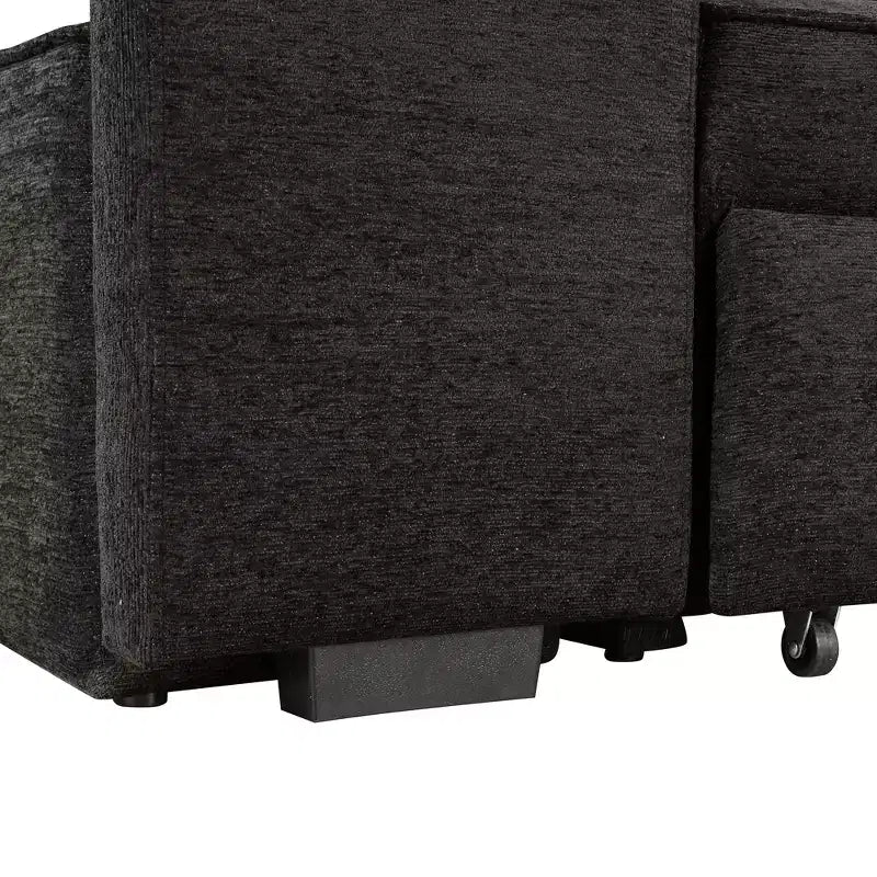 Convertible Sleeper Sofa with Storage Chaise for Living Room