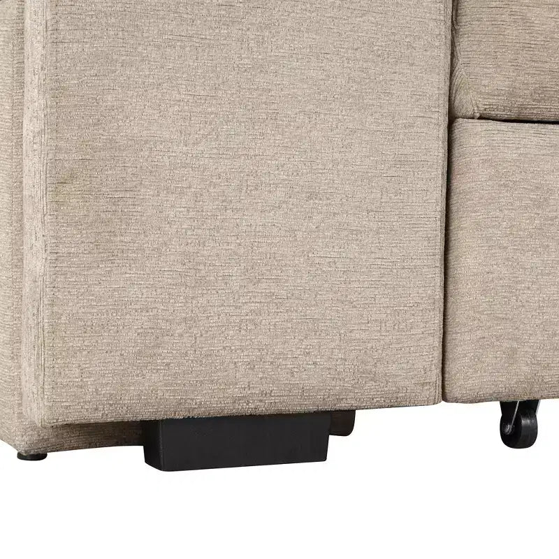 Convertible Sleeper Sofa with Storage Chaise for Living Room