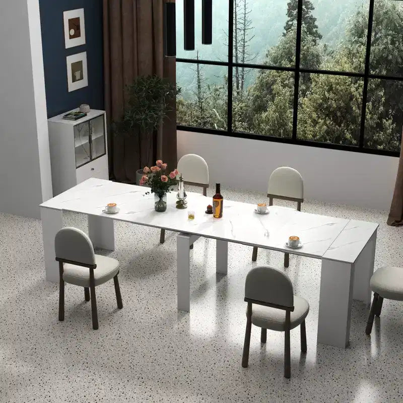 118.11 Large Multi-functional Extendable Console Table, Dining Table for 5-8 Peoples