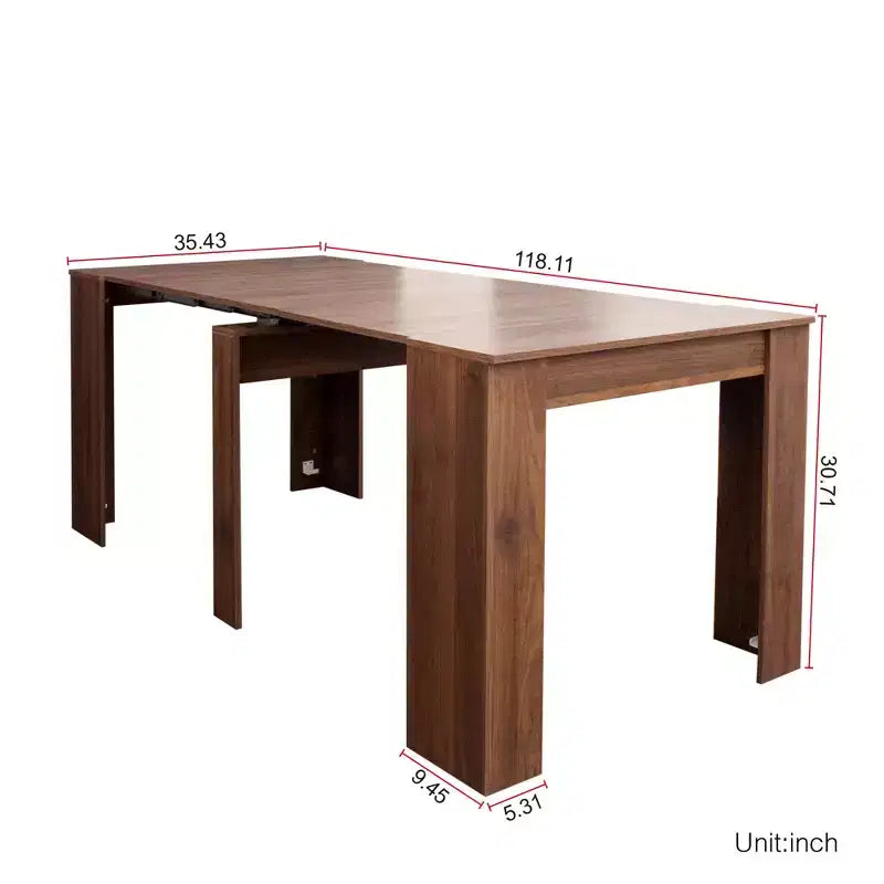 118.11 Large Multi-functional Extendable Console Table, Dining Table for 5-8 Peoples