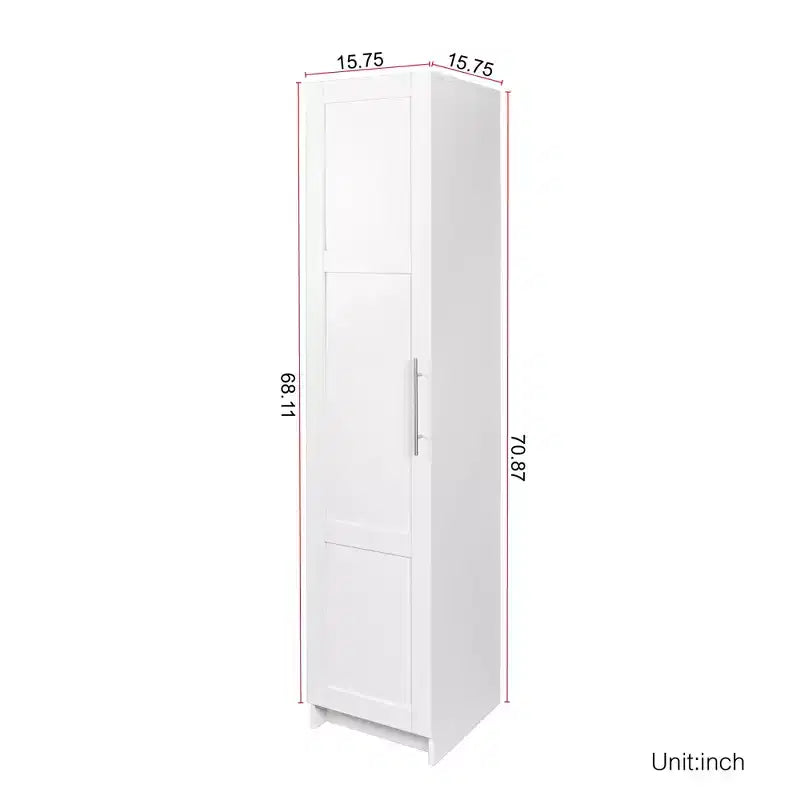 Tall 3-Tier Stackable Wall Mounted Storage Cabinet With Adjustable Shelves