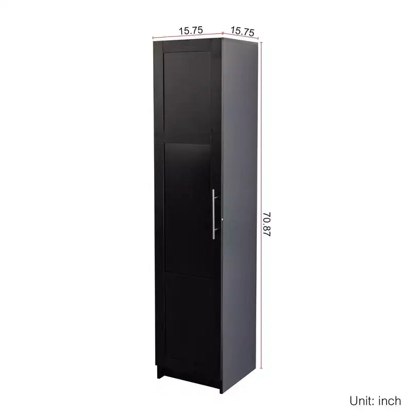 Tall 3-Tier Stackable Wall Mounted Storage Cabinet With Adjustable Shelves