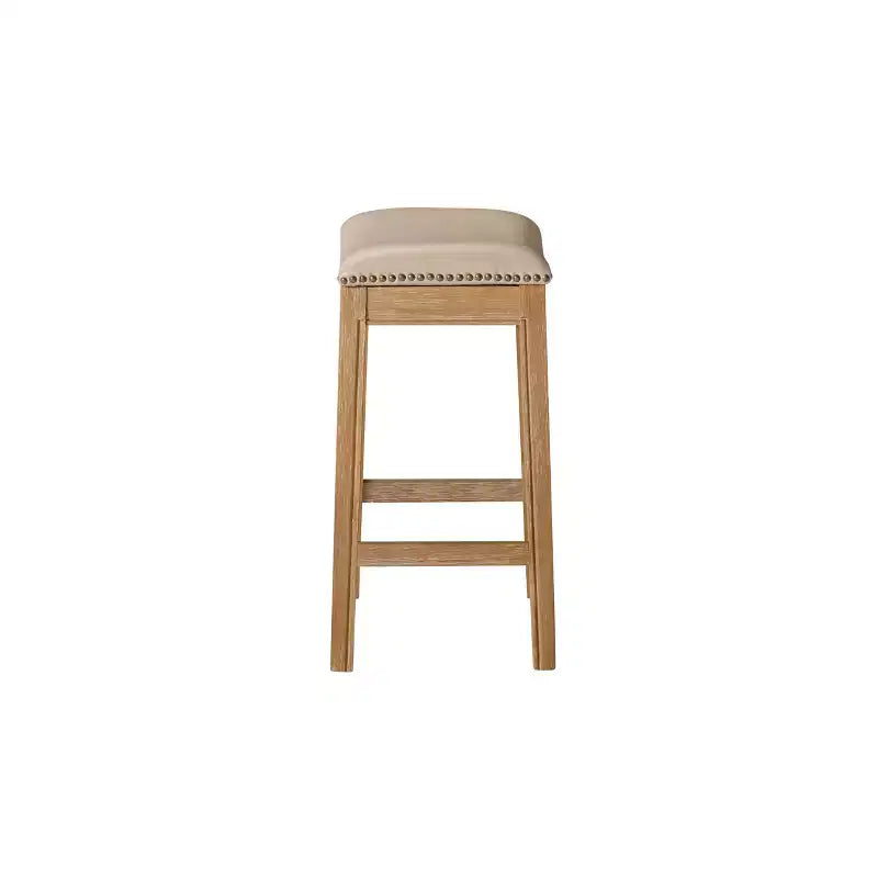 Backless Saddle Counter Stool with Fabric Upholstery 26