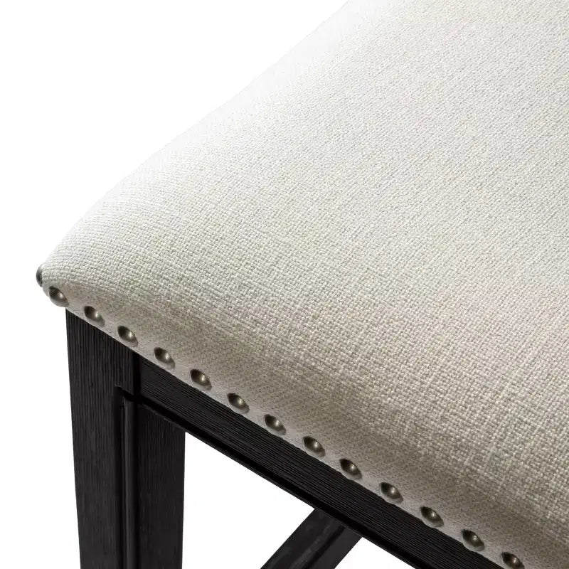Backless Saddle Counter Stool with Fabric Upholstery 26