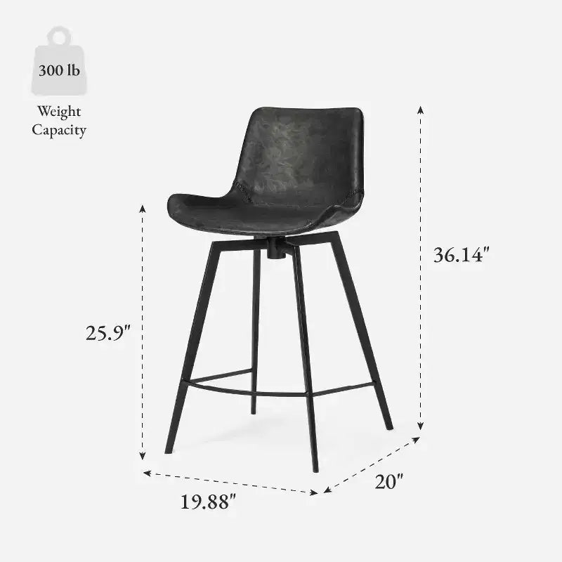 Counter Stool with Faux Leather 26