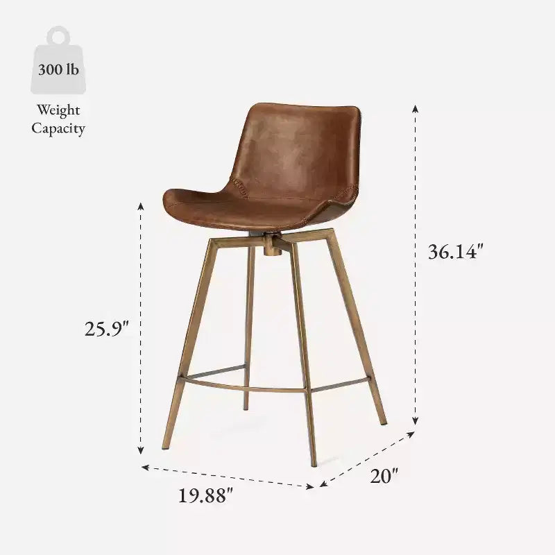 Counter Stool with Faux Leather 26