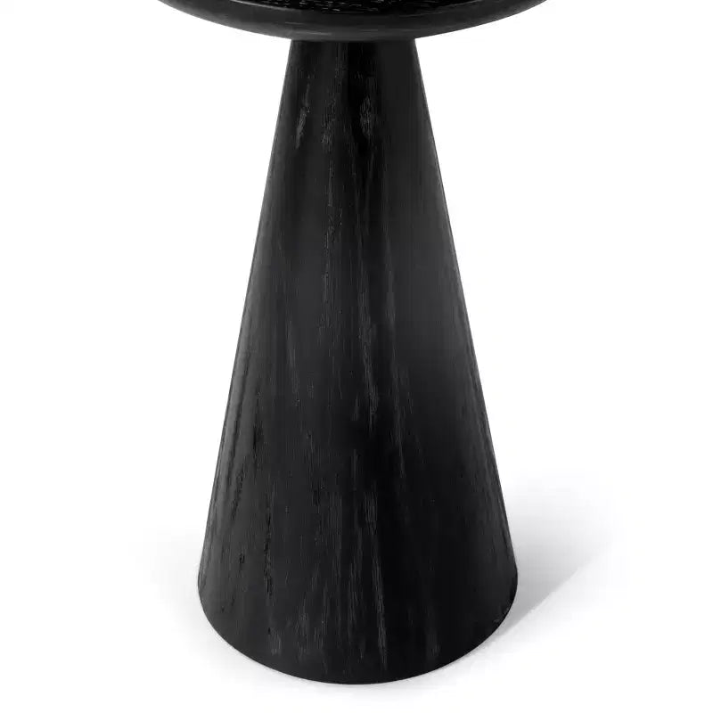 Rustic Wooden Round Drink Table 12x20