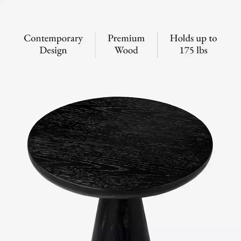 Rustic Wooden Round Drink Table 12x20