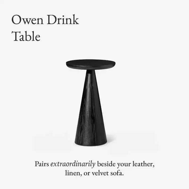 Rustic Wooden Round Drink Table 12x20