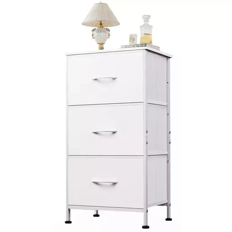 Table de chevet avec 3 tiroirs, commode de rangement en tissu pour chambre à coucher, couloir, entrée, placards