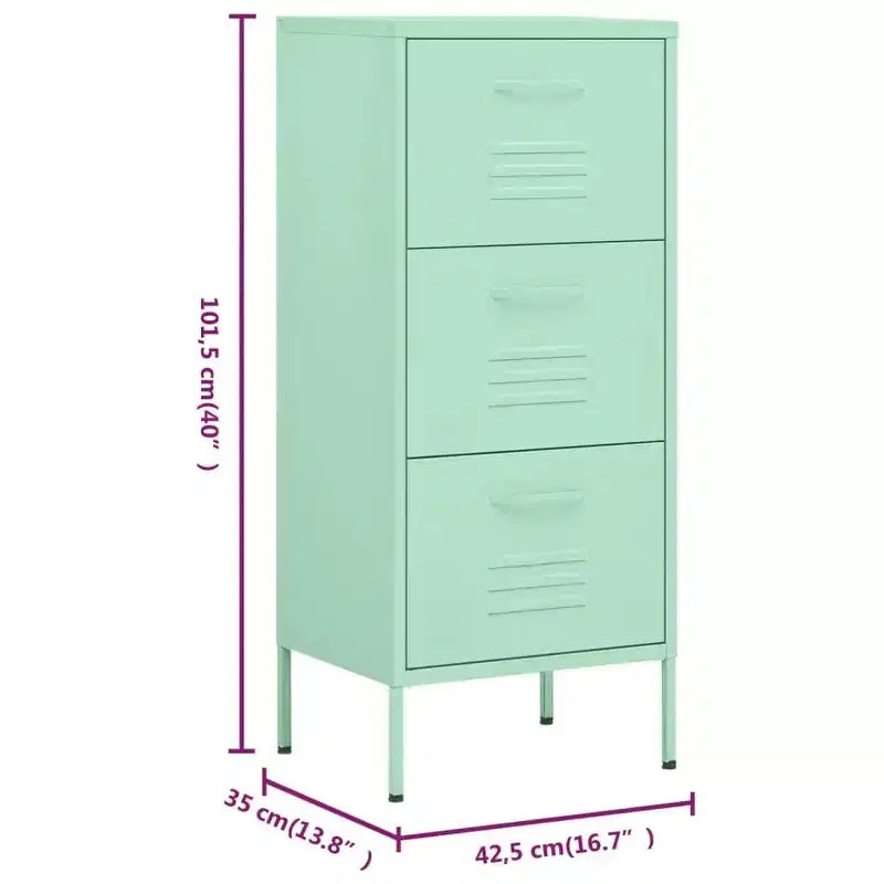 Storage Cabinet Navy Blue Steel Medium Adjustable Feet - Mint