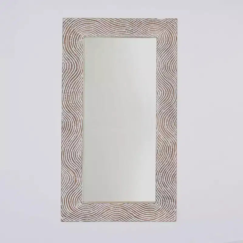 Retro 72 Solid Wood Handcarved Rectangle Full Length Mirror