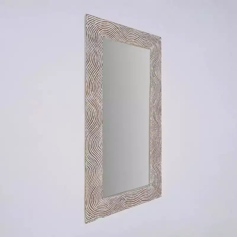 Retro 72 Solid Wood Handcarved Rectangle Full Length Mirror