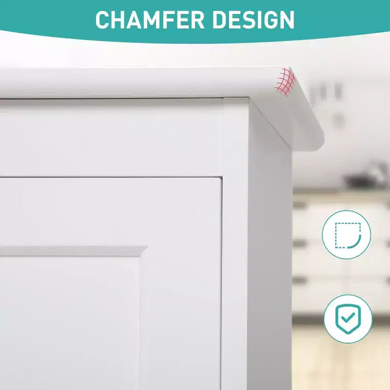 10 Gal. Tilt Out Trash Cabinet Laundry Hamper Kitchen Wooden Trash Can Holder Garbage Bin With Angle Adjustable Door