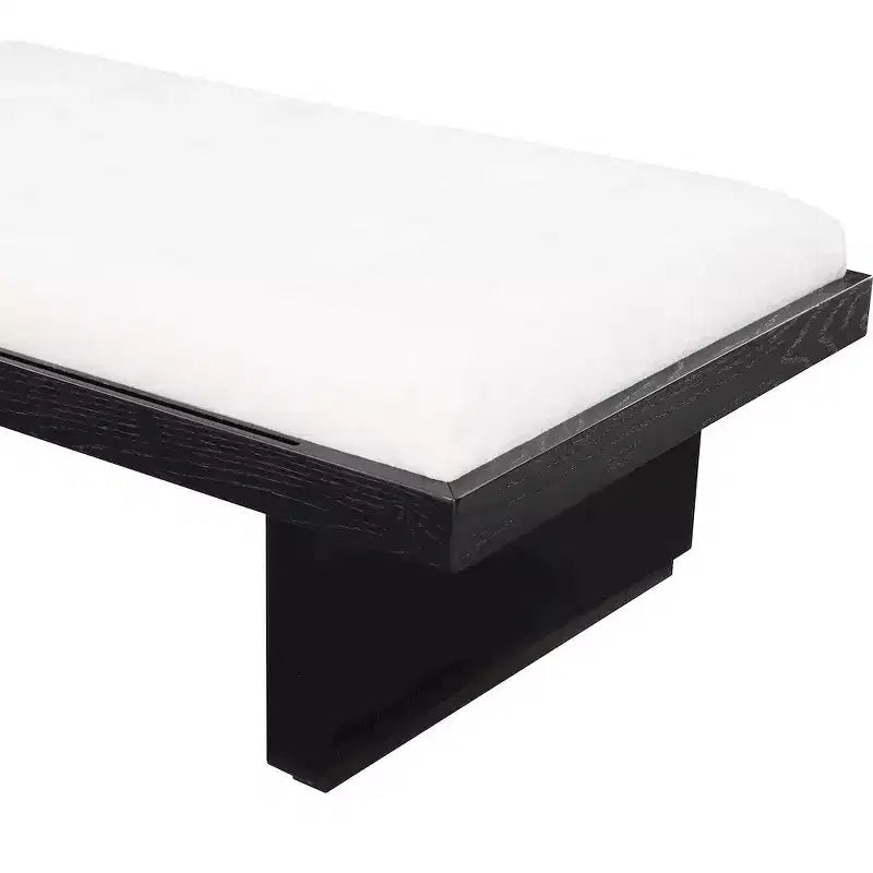 Chenille Fabric Bench