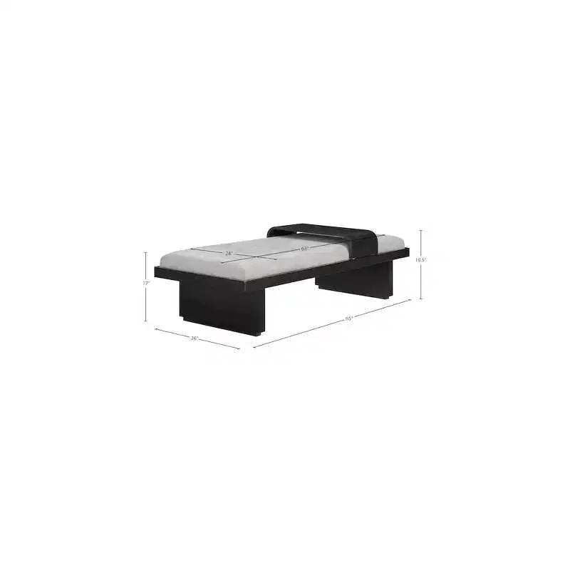 Chenille Fabric Bench