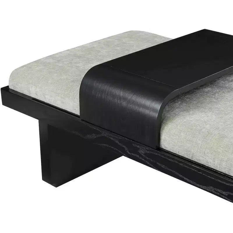 Chenille Fabric Bench