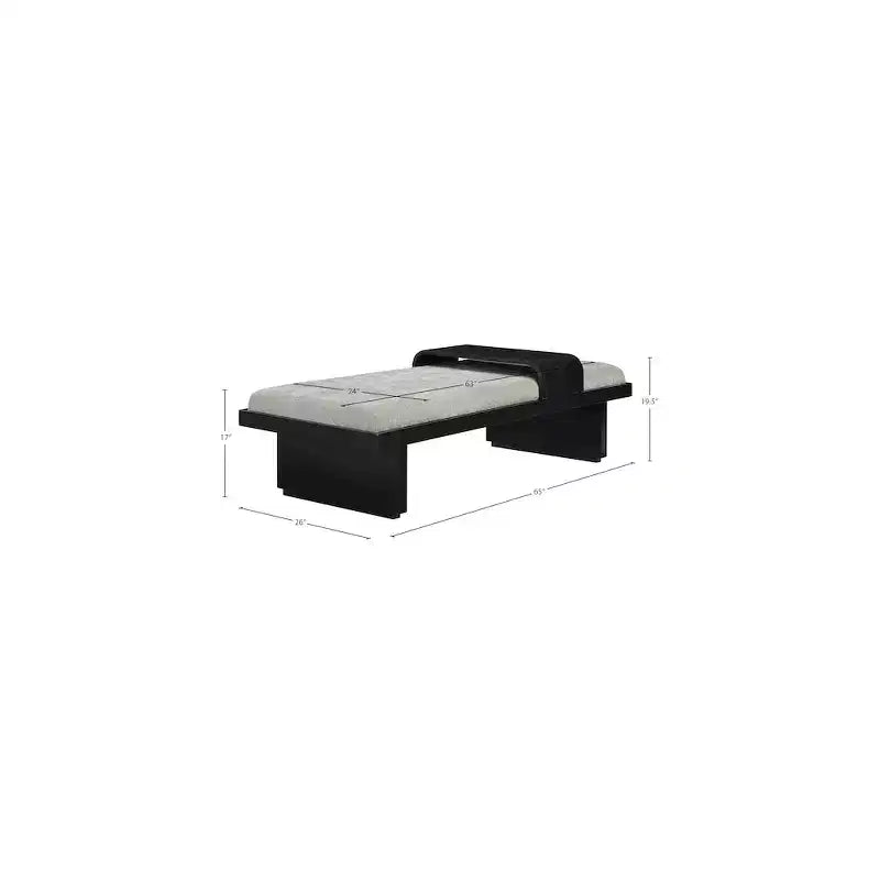 Chenille Fabric Bench