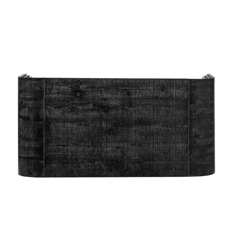 Coffee Table with Curved Art Deco Design for Living Room or Dining Room Antique Black