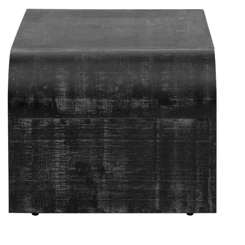 Coffee Table with Curved Art Deco Design for Living Room or Dining Room Antique Black