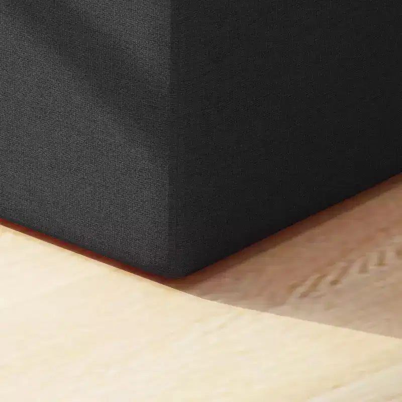 Contemporary Fabric Tufted Square Ottoman