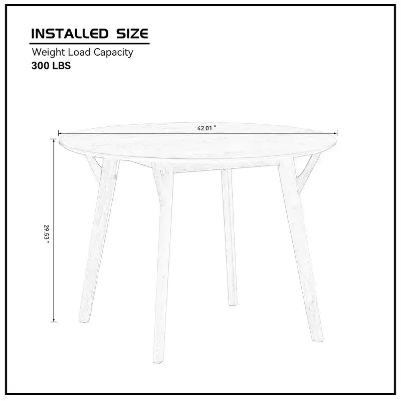 42 Round Wooden Dining Table Kitchen Table Dining Table for 4 for Dining Room
