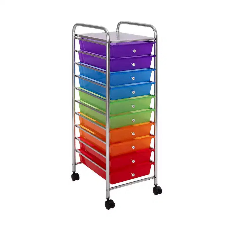 10-Drawer Organizer Rolling Storage Cart