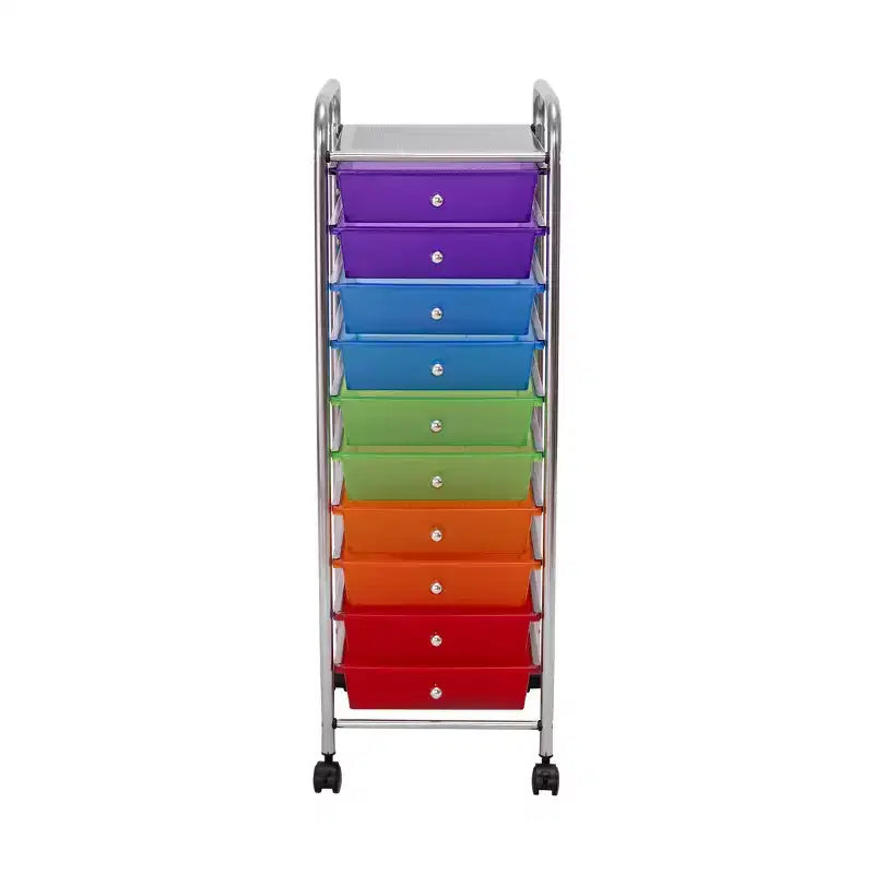 10-Drawer Organizer Rolling Storage Cart