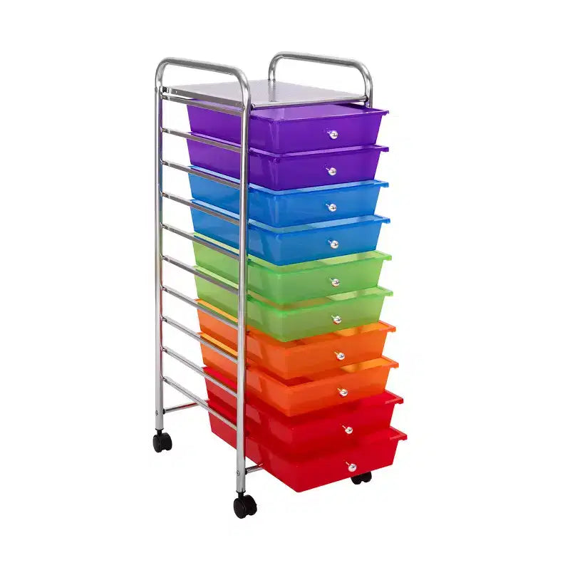 10-Drawer Organizer Rolling Storage Cart