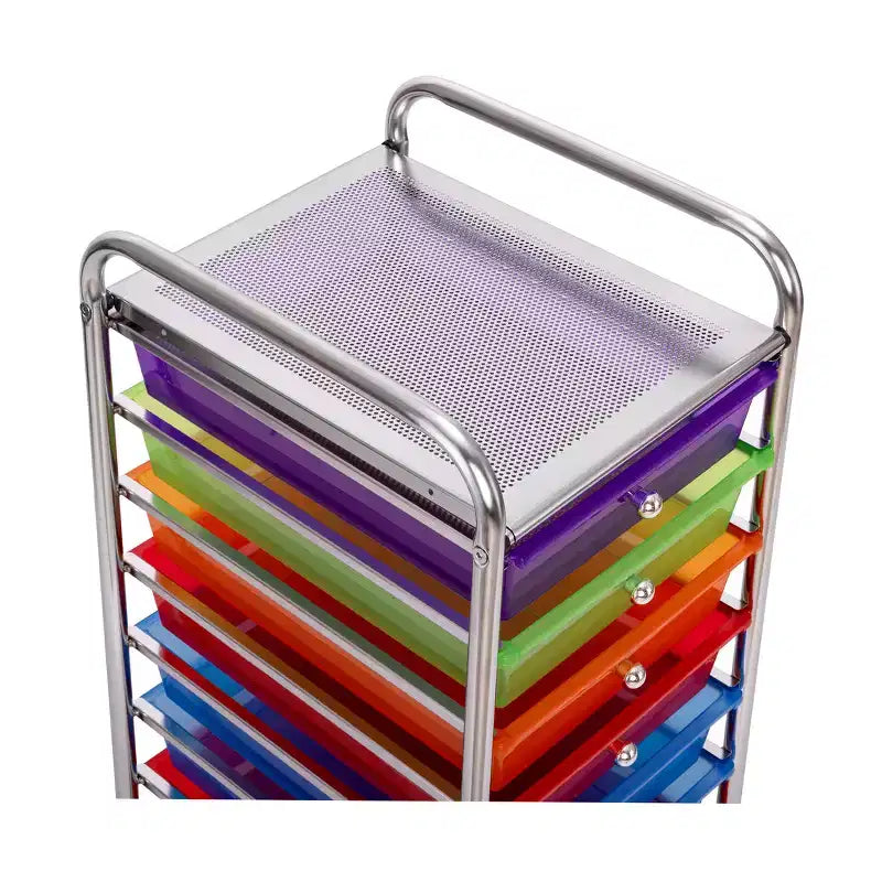 10-Drawer Organizer Rolling Storage Cart