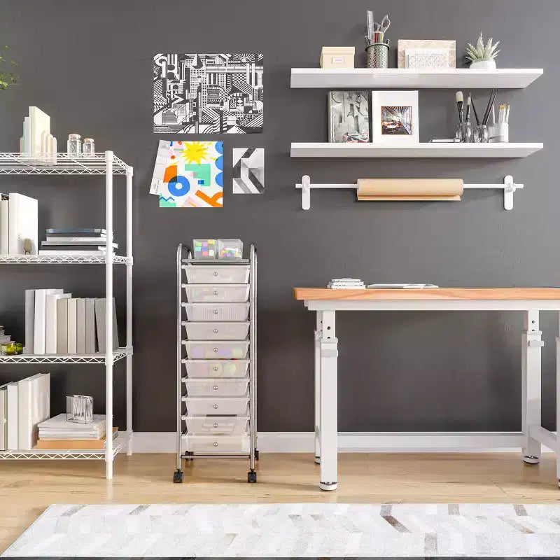 10-Drawer Organizer Rolling Storage Cart