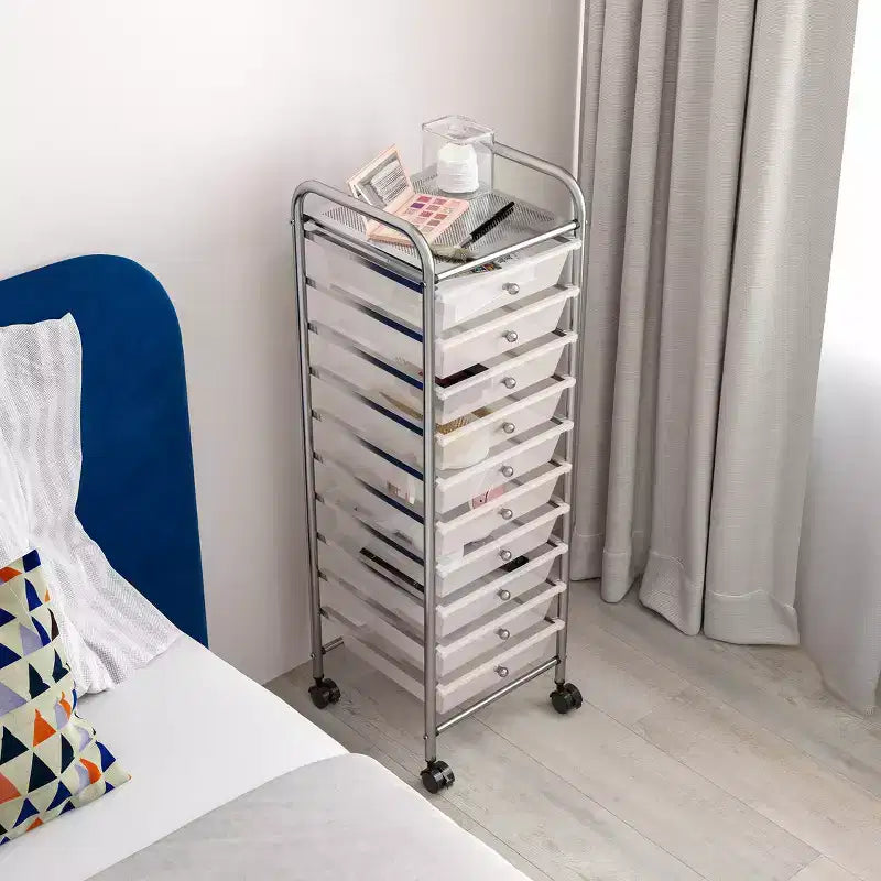 10-Drawer Organizer Rolling Storage Cart