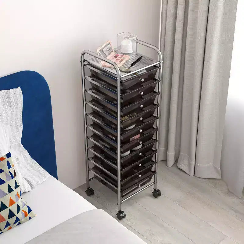 10-Drawer Organizer Rolling Storage Cart
