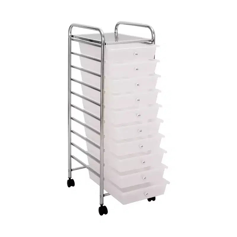 10-Drawer Organizer Rolling Storage Cart