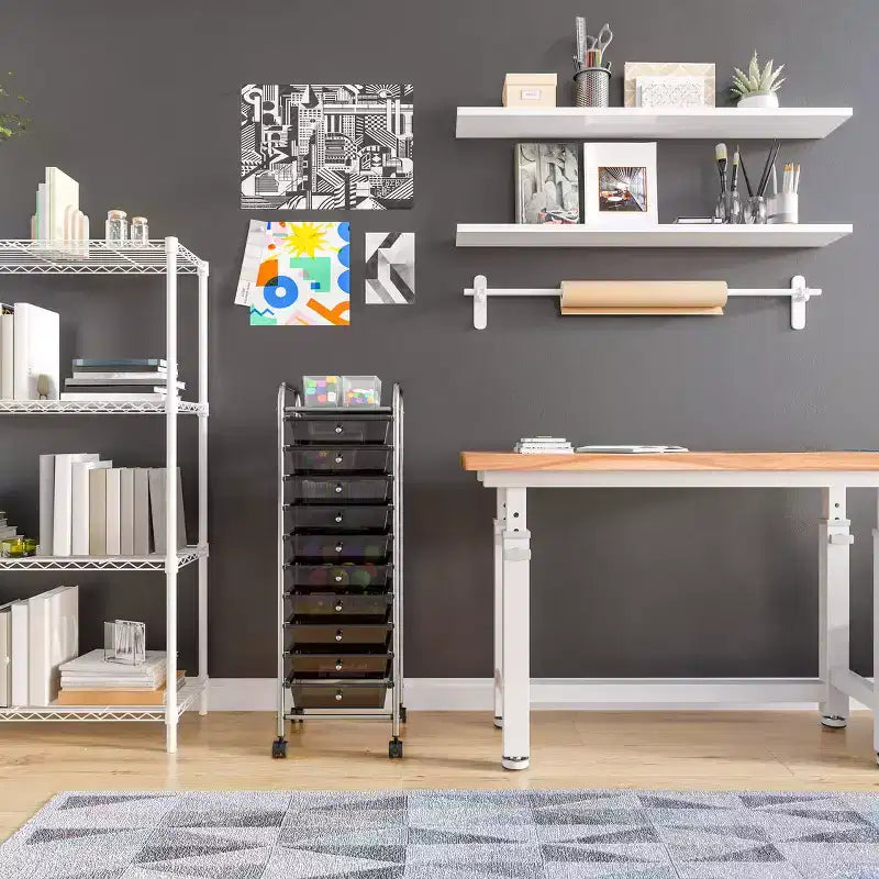 10-Drawer Organizer Rolling Storage Cart