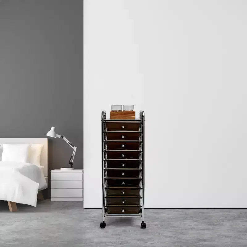 10-Drawer Organizer Rolling Storage Cart